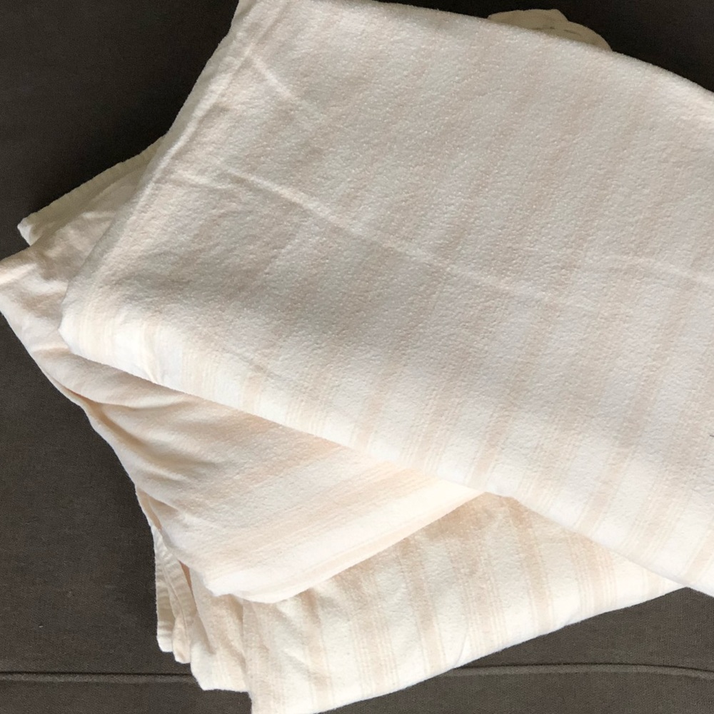 Garnet Hill King Flat Cozy Organic-Cotton Flannel Bedding